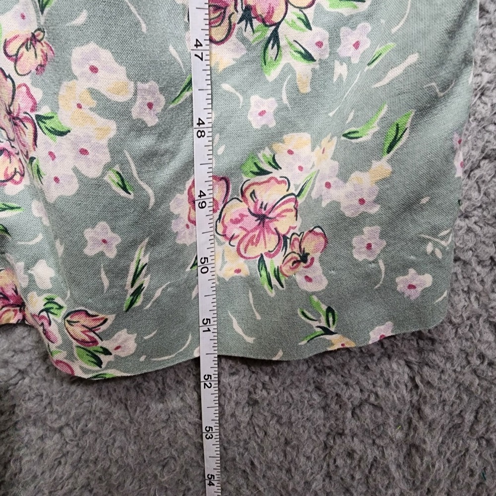 E.D.Michaels Vintage Dress Dolman Sleeve Sage Pink Floral Size 9/10 80's 90's - Picture 7 of 10